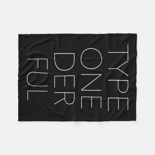 Typ eins: Das volle Diabetes-Bewusstsein Fleecedecke (Vorderseite (Horizontal))