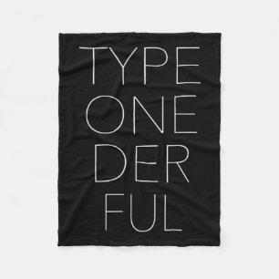 Typ eins: Das volle Diabetes-Bewusstsein Fleecedecke