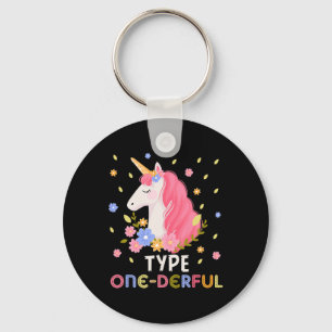 Typ Eins-derful Einhorn Spaß Diabetiker Typ 1 Diab Schlüsselanhänger