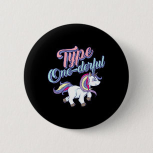 Typ Eins-wunderbar cooler Einhorn-Diabetes-Spaß-Ge Button