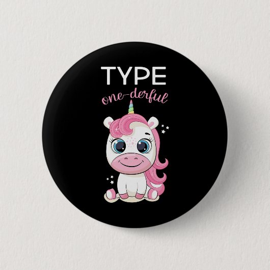 Typ Eins-wunderbares Diabetes-Bewusstsein T1d Einh Button (Vorderseite)