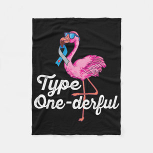 Typ Eins wundervoll süßer Flamingo Typ-1-Diabetes- Fleecedecke