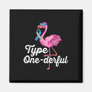 Typ Eins wundervoll süßer Flamingo Typ-1-Diabetes- Magnet