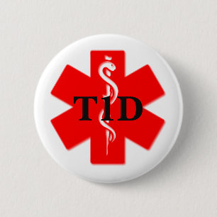 Typ- einsdiabetes-medizinisches wachsames Button