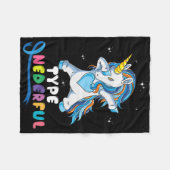 Typ Einzigartiges Einhorn Dub Typ-1-Diabetes-Bewus Fleecedecke (Vorderseite (Horizontal))