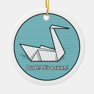 Typ! Es ist ein Schwan! Verzierung Keramik Ornament