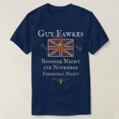 TYP FAWKES BRITISH UNION JACK FLAG, FIREWORTEINHEI T-Shirt (Design vorne)