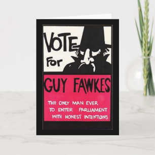 Typ Fawkes Kampagne Karte