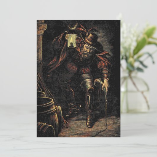 Typ Fawkes: Rebellion Gunpulver Plot & Verrat Einladung (Stehend Vorderseite)