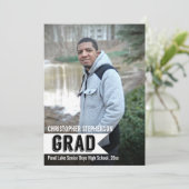 Typ Fett Banner Foto Abschluss Ankündigung (Stehend Vorderseite)