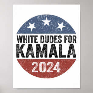 Typ für Kamala Harris 2024 Retro Button-Wahl Poster