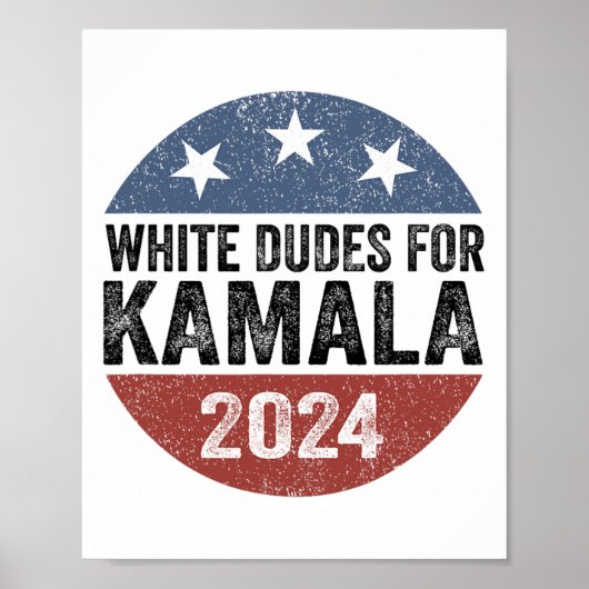 Typ für Kamala Harris 2024 Retro Button-Wahl Poster (Vorne)