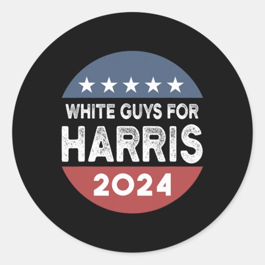 Typ für Kamala Harris Runder Aufkleber (Vorderseite)