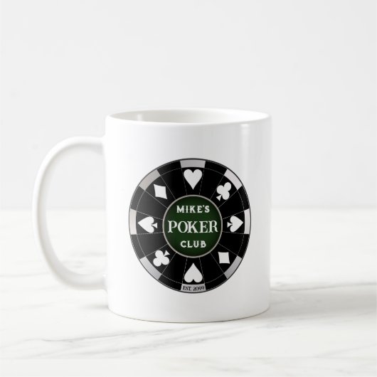 Typ Gal's Poker Club Black Poker Chip Kaffee Tasse (Links)