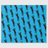 Typ Golfer Wrapping Paper Geschenkpapier (Flach)