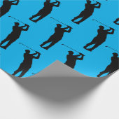 Typ Golfer Wrapping Paper Geschenkpapier (Ecke)