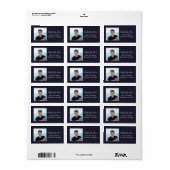 Typ Grad Moderne Rücksendeadresse Foto Adressaufkleber (Vorne)