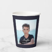 Typ Grad Moderner Abschluss Maßgeschneidertes Foto Pappbecher (Rückseite)