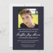 Typ Grad Moderner Foto Abschluss Einladung (Rückseite)