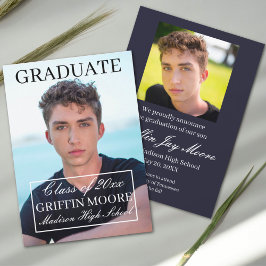 Typ Grad Modernes Foto Abschluss Ankündigung