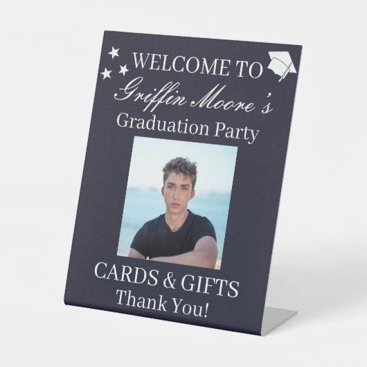 Typ Grad Modernes Graduiertenstudio Custom Foto Be Sockelschild (Vorderseite)