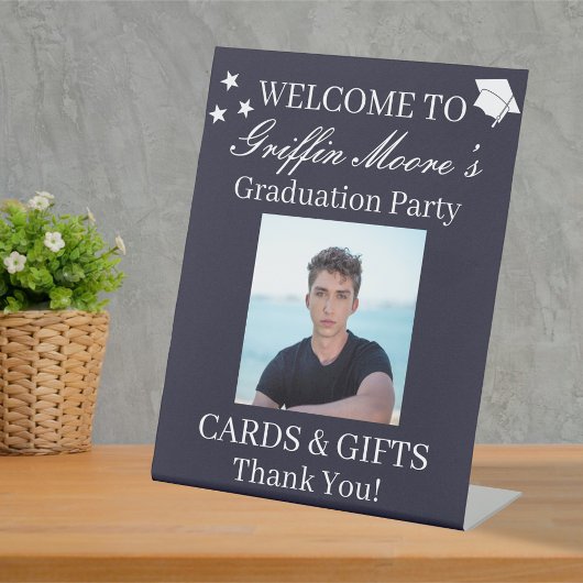 Typ Grad Modernes Graduiertenstudio Custom Foto Be Sockelschild