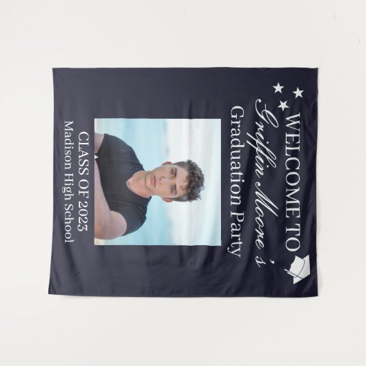 Typ Grad Modernes Graduiertenstudio Custom Foto Be Wandteppich (Vorderseite (Horizontal))