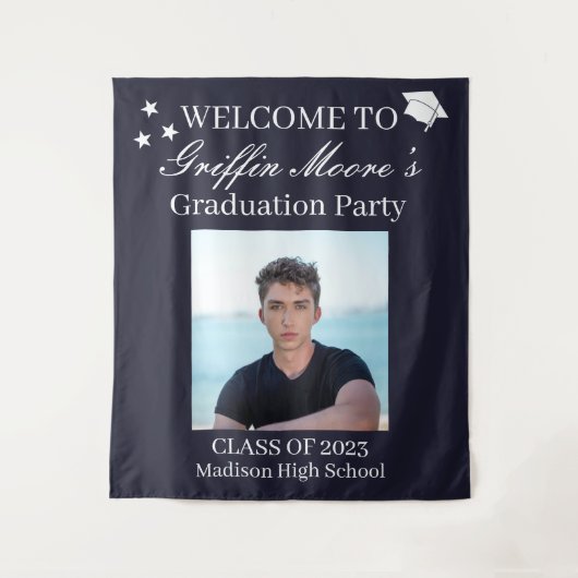 Typ Grad Modernes Graduiertenstudio Custom Foto Be Wandteppich (Vorderseite)