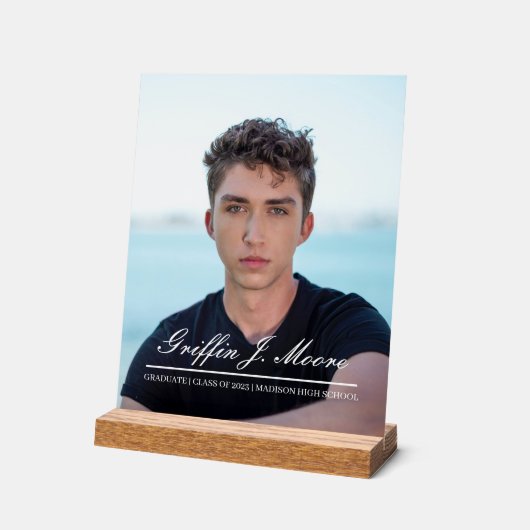 Typ Grad Modernes Graduiertenstudio Foto Plaque Acrylschild (Winkel)