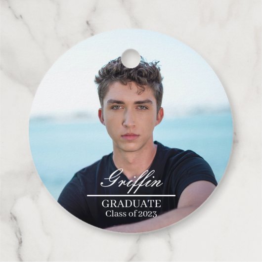 Typ Grad Modernes Graduiertenstudio Maßgeschneider Geschenkanhänger (Rückseite)