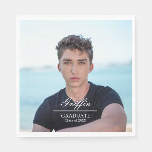 Typ Grad Modernes Graduiertenstudio Maßgeschneider Serviette (Vorderseite)