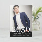 Typ Graduation Party Foto Skriptname Einladung (Stehend Vorderseite)