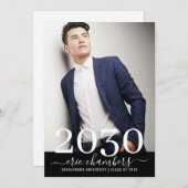 Typ Graduation Party Foto Skriptname Einladung (Vorne/Hinten)