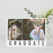 TYP- GRADUATKARTE(KLIPPIERTE FOTO) ANKÜNDIGUNG (Stehend Vorderseite)