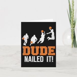 Typ hat es drauf Süßes Basketballspiel Vintage Byl Karte