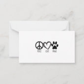 Typ Hund _ Katzenlängen Shirt Liebe Paws Mitteilungskarte (Rückseite)