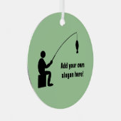 Typ im Fischfang - Angeln mit Fischen online - jed Ornament Aus Metall (Vorderseite Rechts)