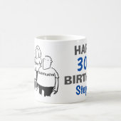 Typ in einem T - Shirt erklärt, dass er nicht verb Kaffeetasse (Mittel)