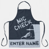 TYP IN HOODIE BERICHTERSTATTUNG AUF EINEM MIC-KARO SCHÜRZE (Vorderseite)