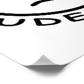 Typ Kacke Smilie Poster (Ecke)
