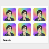 Typ Klassischer Rundaufkleber Quadratischer Aufkleber (Blatt)