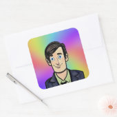 Typ Klassischer Rundaufkleber Quadratischer Aufkleber (Umschlag)