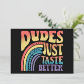 Typ kosten einfach einen besseren Regenbogen Gay P Einladung (Stehend Vorderseite)