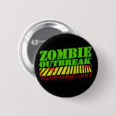 Typ Mädchen untot Zombies lustiges Zombie-Shirt Button (Vorne & Hinten)