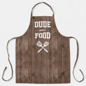 Typ mit dem Food Funny Barn Wood Grilling Schürze (Vorderseite)
