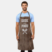 Typ mit dem Food Funny Barn Wood Grilling Schürze (Getragen)
