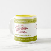 Typ mit einer Hammer-Tasse Zweifarbige Tasse (Vorderseite Links)