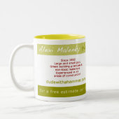 Typ mit einer Hammer-Tasse Zweifarbige Tasse (Links)