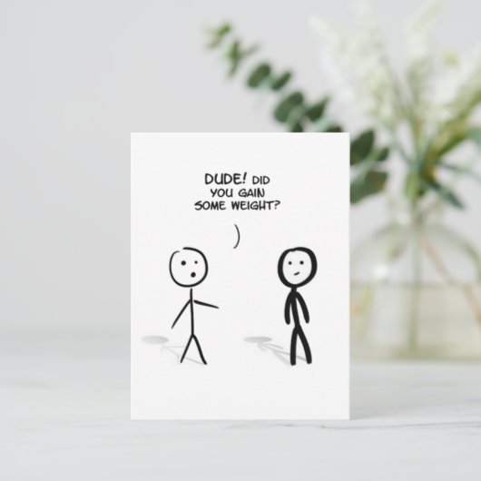 Typ mit Fettstift Postkarte (Stehend Vorderseite)