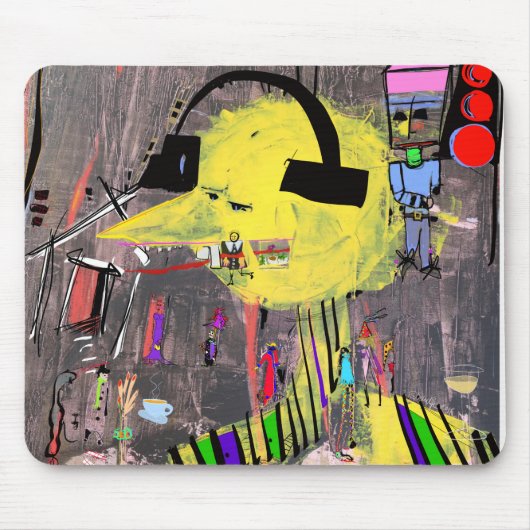 TYP MIT Kopfhörern Mousepad (Vorne)